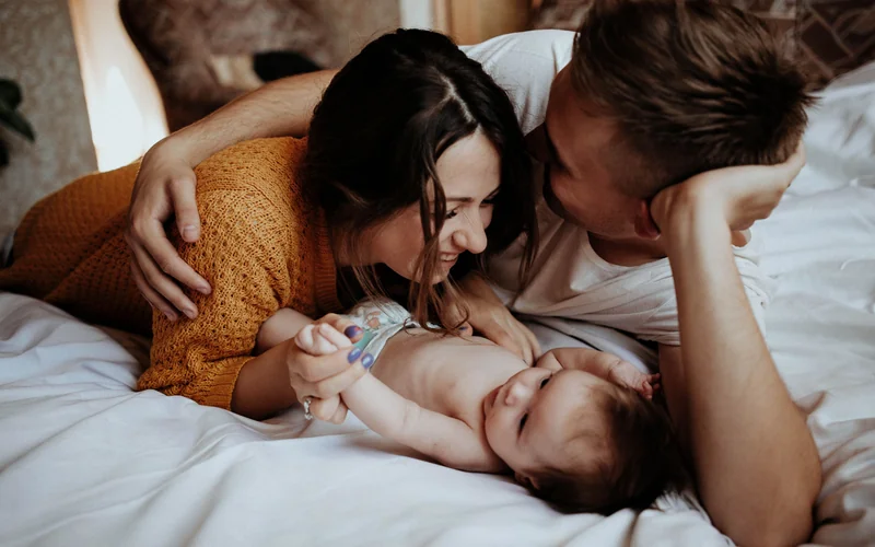 Couple learning about Future Family IVF insurance program