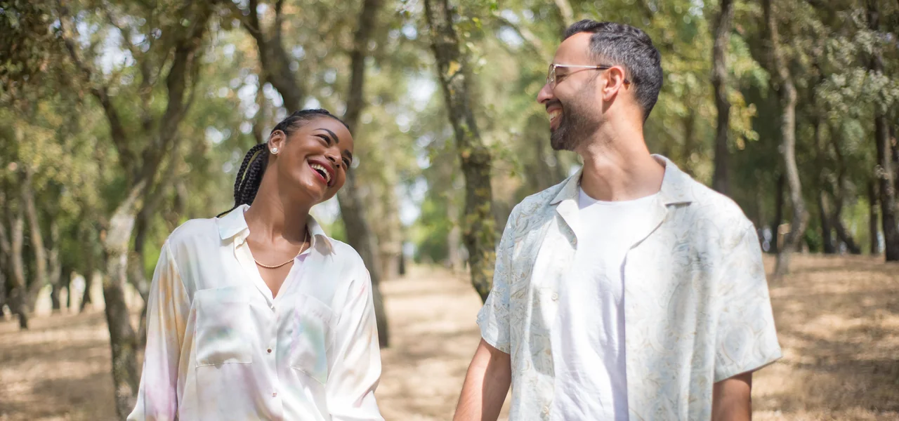 Couple reviewing fertility loan options together